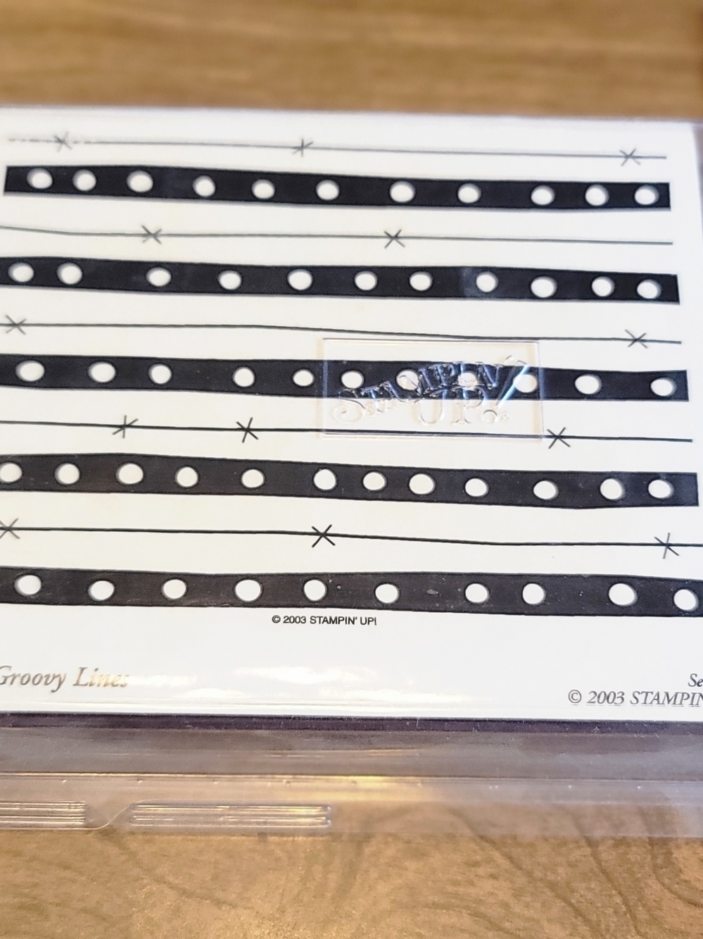 Stampin' Up! Groovy Lines Rubber Stamp - Black & White Stripe Design - Picture 8 of 10